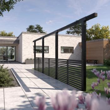 Pergola enkelt - 3 moduler m/Tokyo Hegn